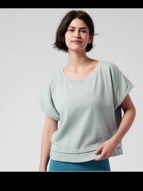 Athleta Sundown Shirred Sweatshirt 3x